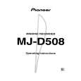 PIONEER MJD508 Manual de Usuario