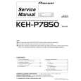 PIONEER KEHP7850 Manual de Servicio