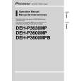 PIONEER DEH-P3600MPB/XN/EW Manual de Usuario