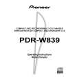 PIONEER PDRW839 Manual de Usuario
