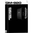 PIONEER GM-920 Manual de Usuario