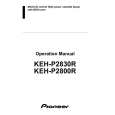 PIONEER KEH-P2830R Manual de Usuario