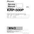 PIONEER KRP-500P/WYS5 Manual de Servicio