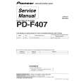 PIONEER PD-F407/RFXJ Manual de Servicio