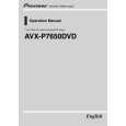 PIONEER AVX-P7650DVD/RC Manual de Usuario