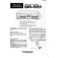 PIONEER GR551 Manual de Usuario