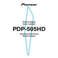 PIONEER PDP-505HD Manual de Usuario