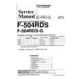PIONEER F504RDS/-G Manual de Servicio