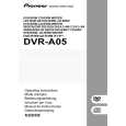 PIONEER DVRA05 Manual de Usuario