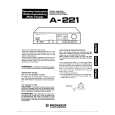 PIONEER A-221 Manual de Usuario