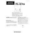 PIONEER PL670 Manual de Usuario